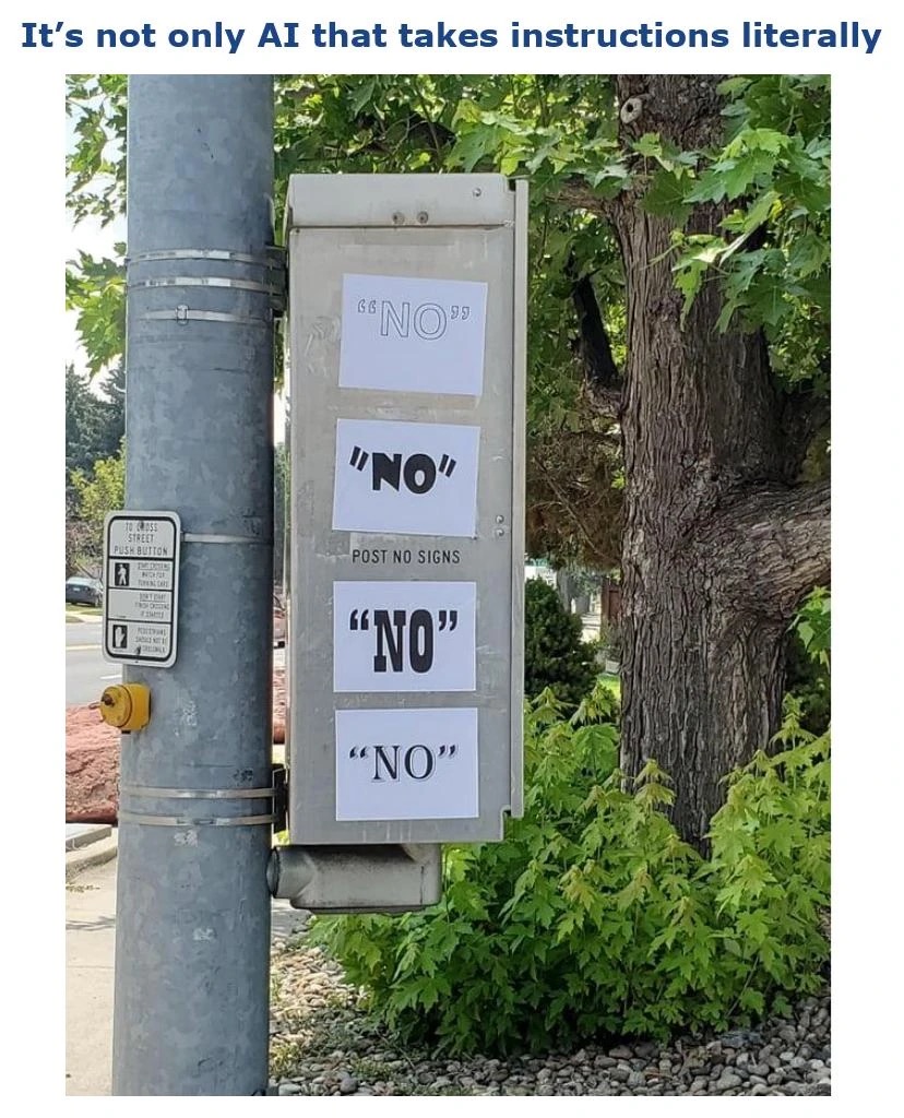 A literal interpretation of “POST NO SIGNS”